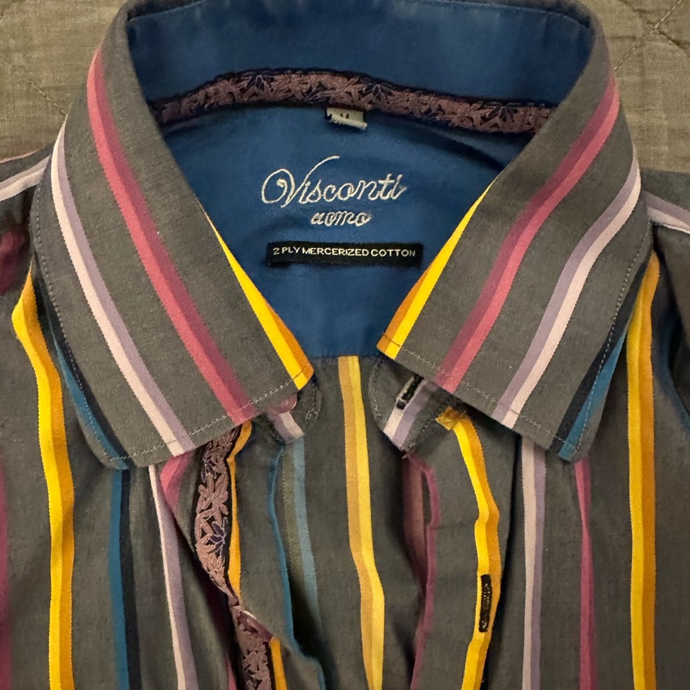 Visconti Multicolor Striped Men's Shirt